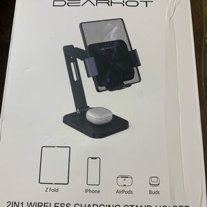 DEARHOT 2-in-1 Wireless Charging Stand Holder